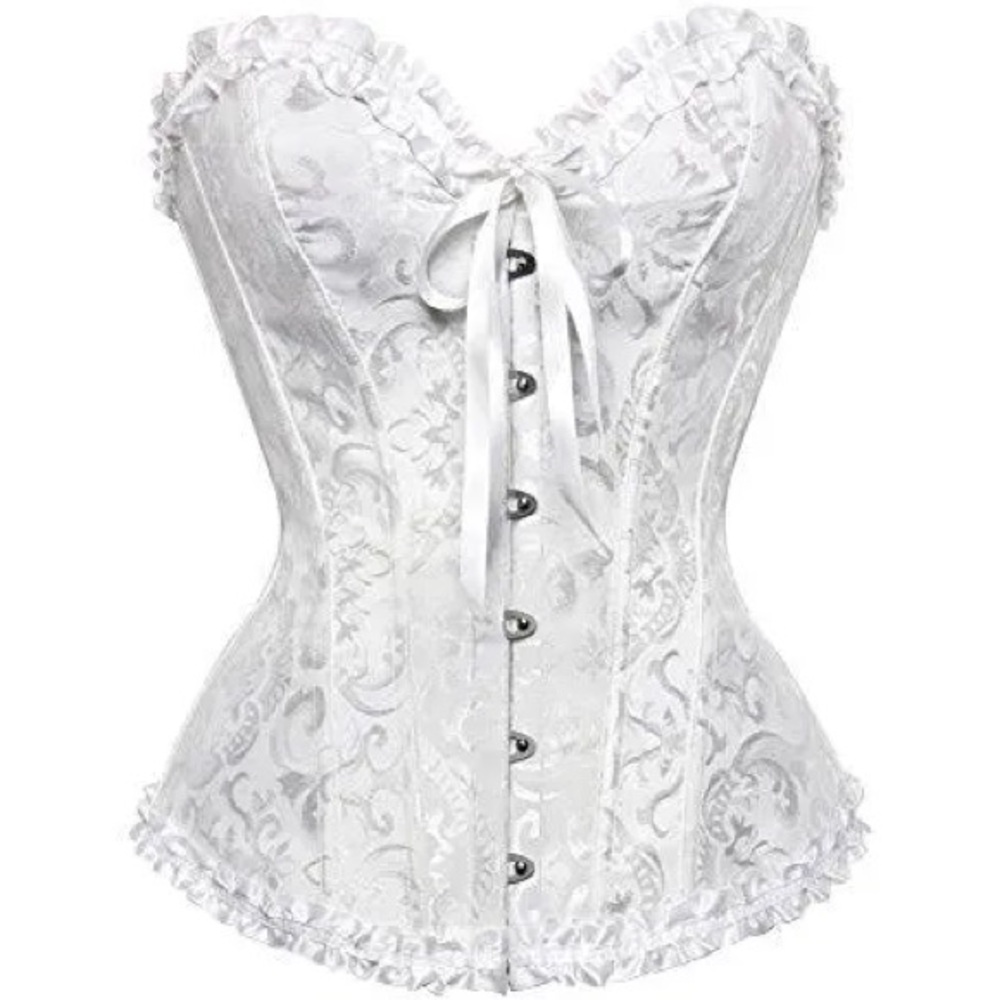 🤍 white corset top size XL